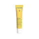 Caudalie sunscreen tube on a white background