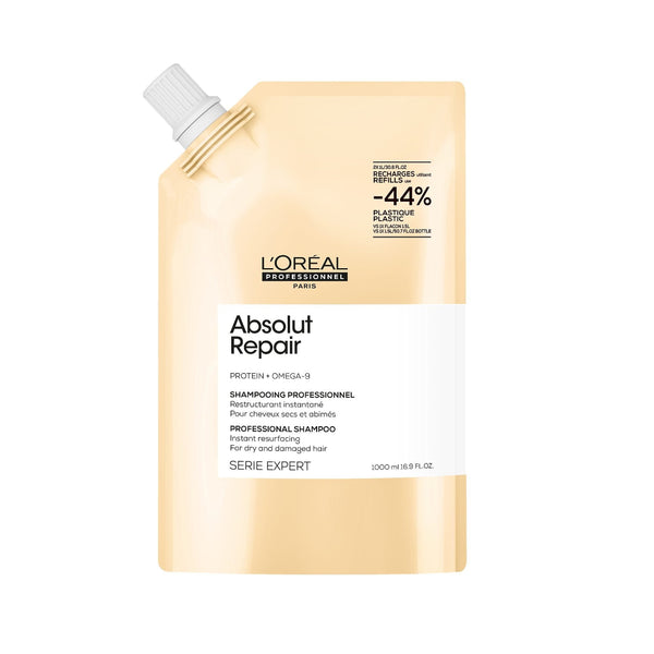 L'Oreal Professional Absolut Repair shampoo pouch on a white background