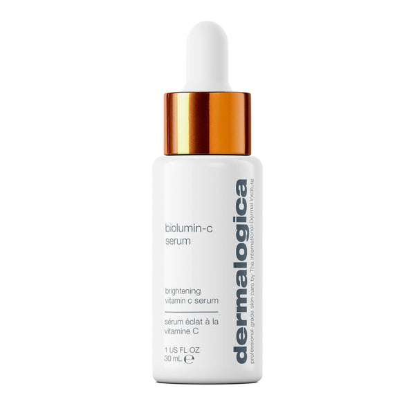 Dermalogica biolumin-c serum bottle on a white background