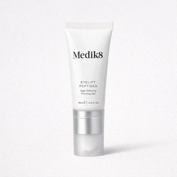 Medik8 eyelift peptides skincare gel on a white background