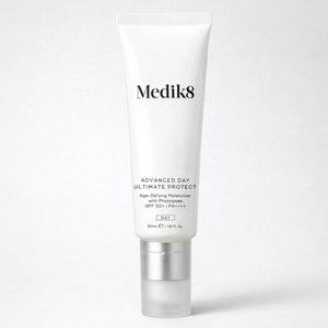 Medik8 skincare tube on a white background