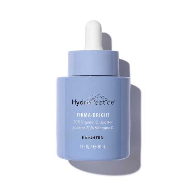 HydroPeptide Firma-Bright vitamin C booster bottle on a white background