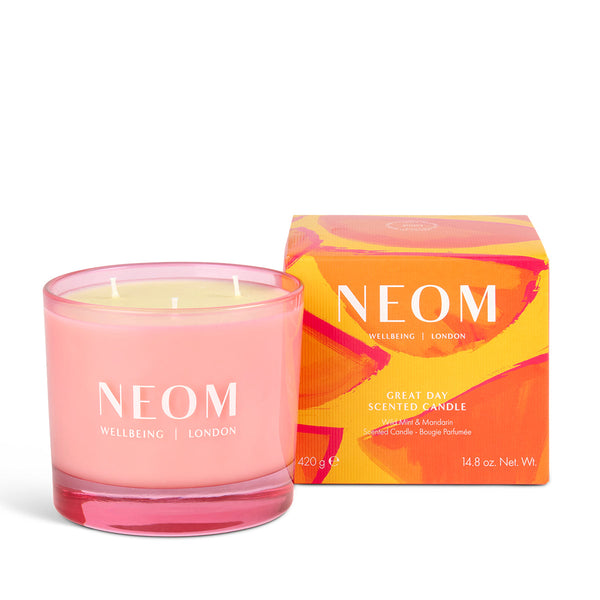 NEOM Great Day 3 Wick Candle - Wild Mint & Mandarin 420g