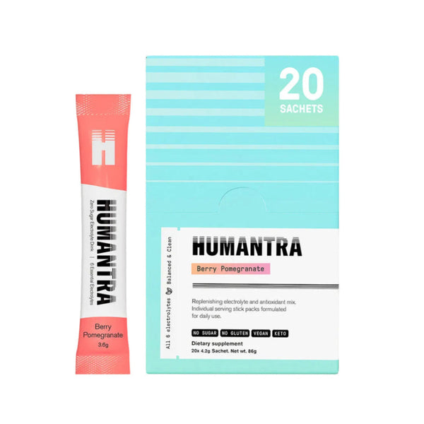 Humantra Berry Pomegranate Electrolyte Powder, 20 Sachets