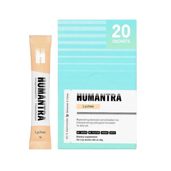 Humantra Lychee Electrolyte Powder, 20 Sachets