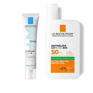 La Roche-Posay Breakout-Fighting Daily Defense Set: Effaclar Duo+M Corrective Care & SPF50+