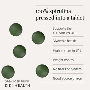 KIKI Health Organic Spirulina 200 Tablets