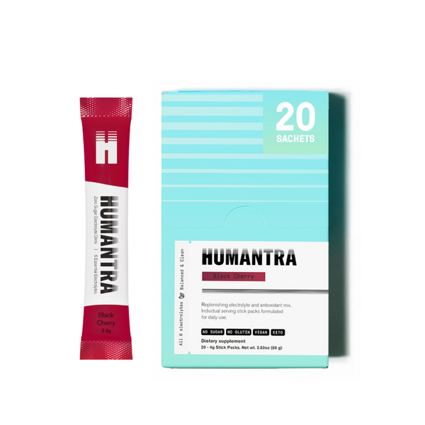 Humantra Black Cherry Electrolyte Powder, 20 Sachets