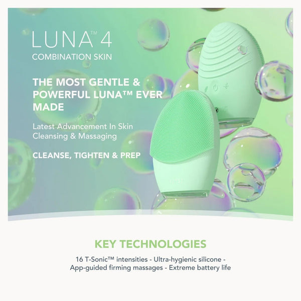 FOREO LUNA 4 Smart Facial Cleansing Device for Combination Skin
