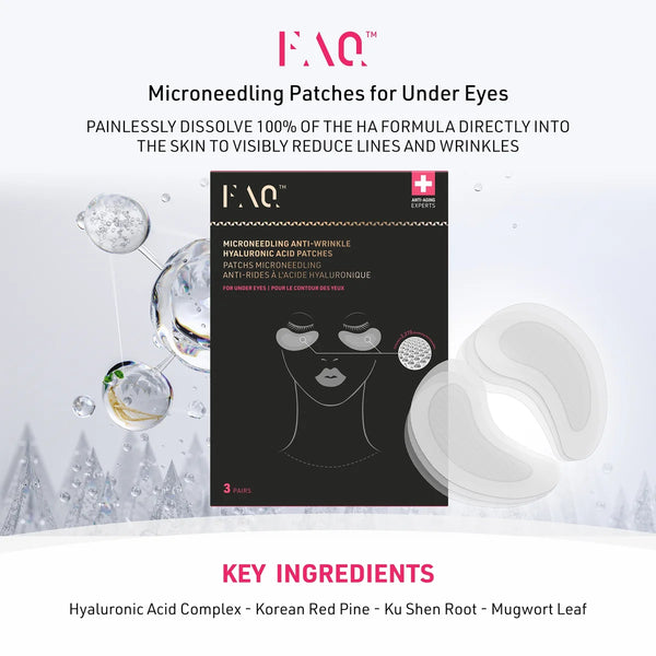 FOREO FAQ Microneedling Anti-Wrinkle Hyaluronic Acid Patches For Under Eyes