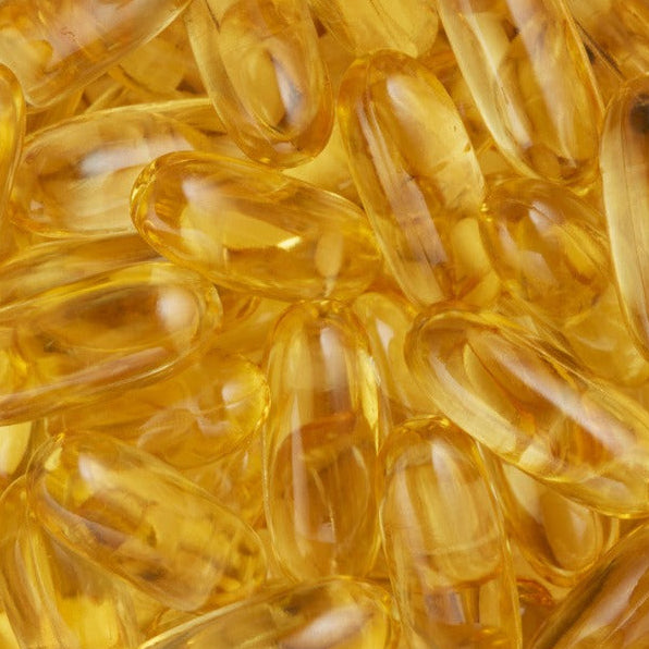 An open top of Advanced Nutrition Programme Omega 3 Fish Oil capsules