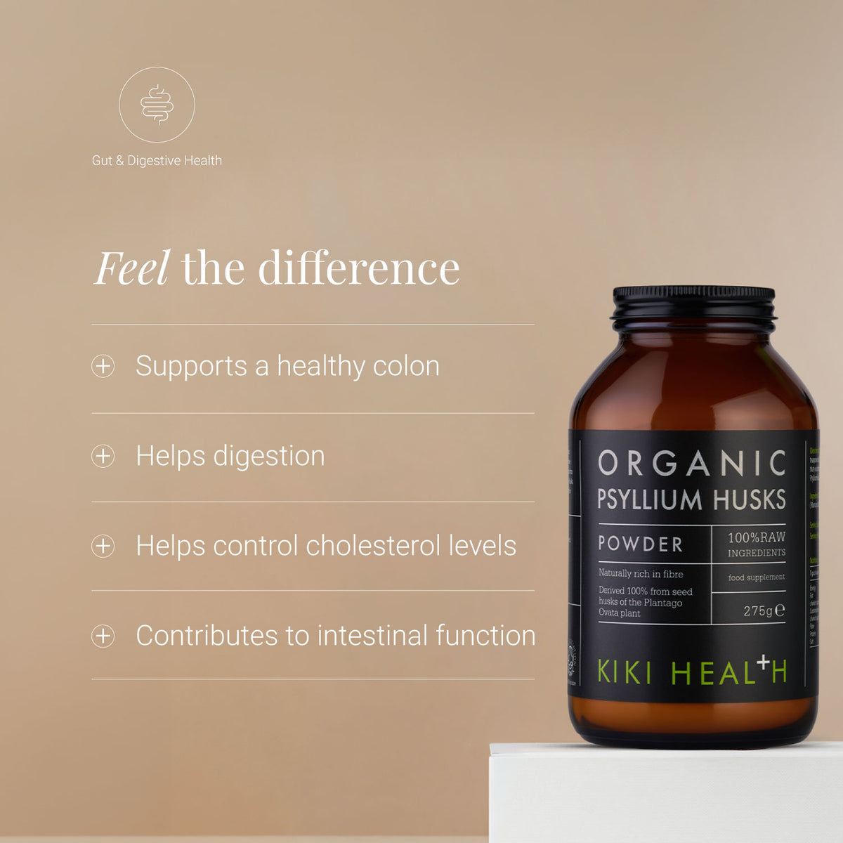 KIKI Health Organic Psyllium Husk Powder 275g