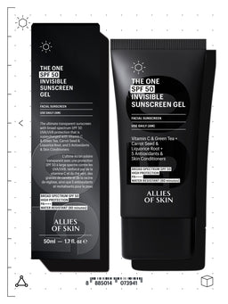 Allies of Skin THE ONE SPF50 Vitamin C & Green Tea Invisible Gel 50ml