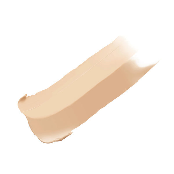 Beige makeup swatch on a white background