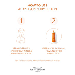 Institut Esthederm Adaptasun UVA/UVB Body Lotion Strong Sun Protection 200ml