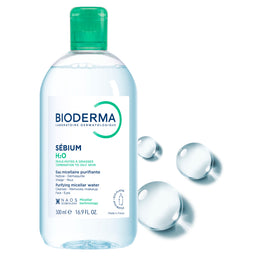 Bioderma Sébium H2O Micellar Water Purifying Cleansing Make-Up Remover for Combination to Oily Skin 500ml