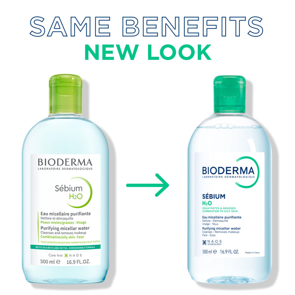 Bioderma Sébium H2O Micellar Water Purifying Cleansing Make-Up Remover for Combination to Oily Skin 500ml