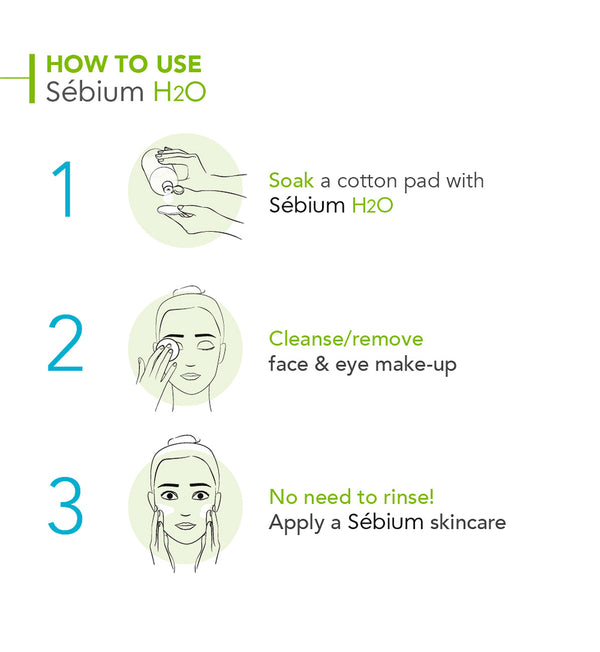 Bioderma Sébium H2O Micellar Water Purifying Cleansing Make-Up Remover for Combination to Oily Skin 500ml