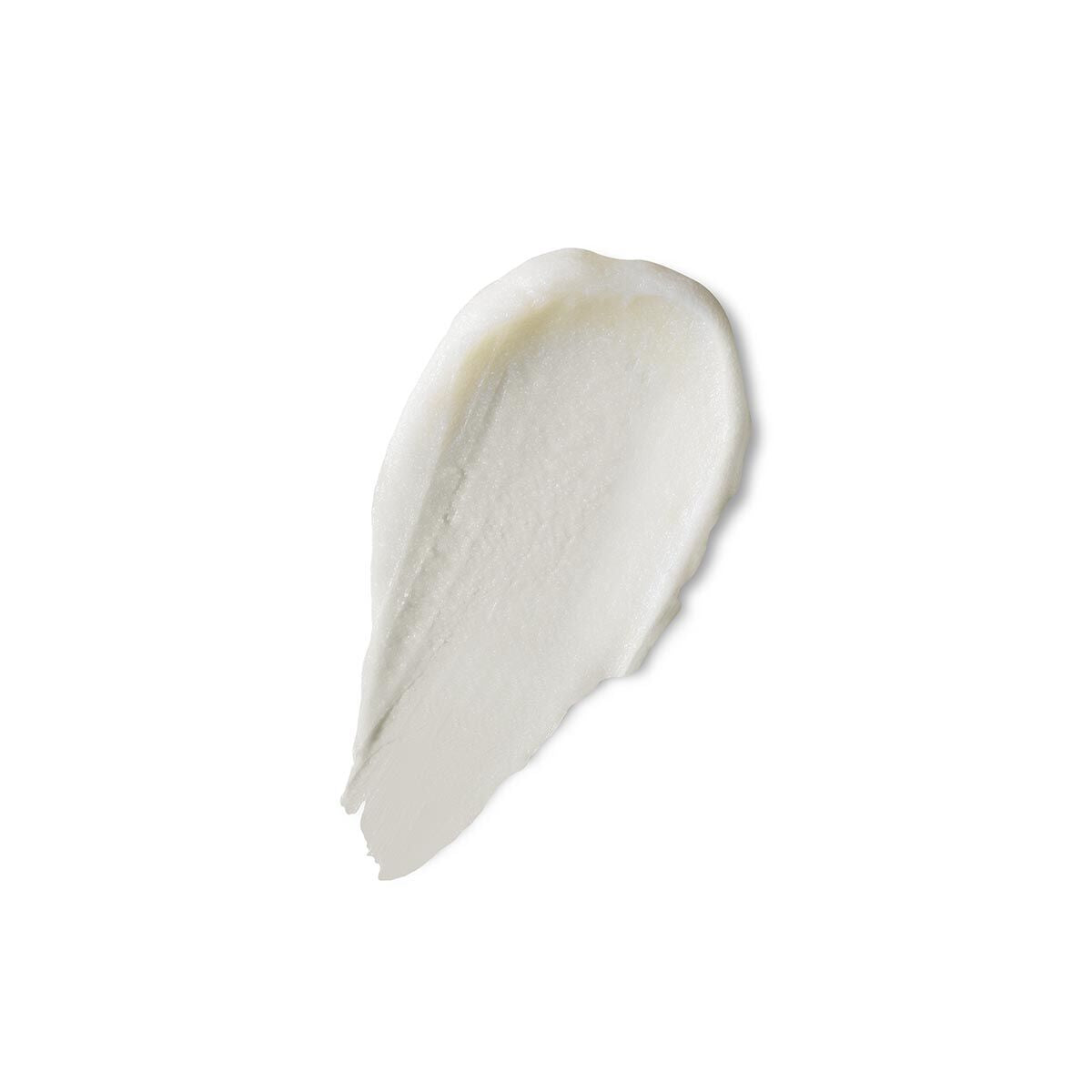White makeup swatch on a white background