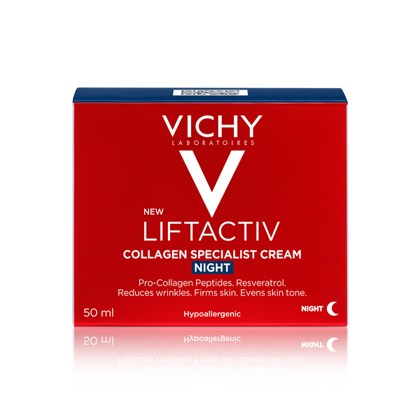 Vichy Liftactiv Collagen Specialist Peptide Night Cream with Reservatrol for All Skin Types 50ml