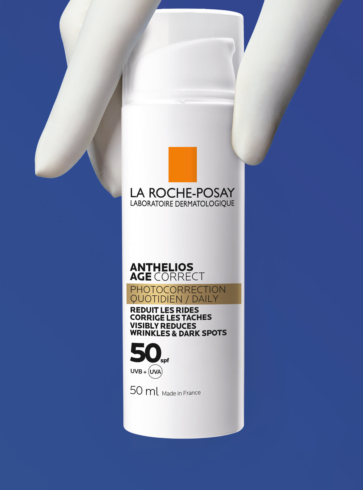 Product being held by a user with gloves