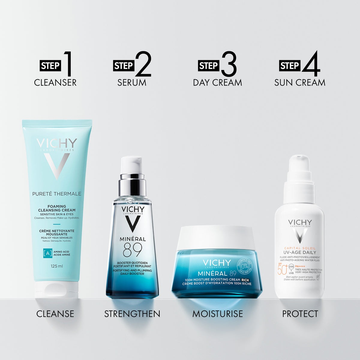 Vichy Minéral 89 100H Hyaluronic Acid Rich Hydrating Cream, Dry skin 50ml
