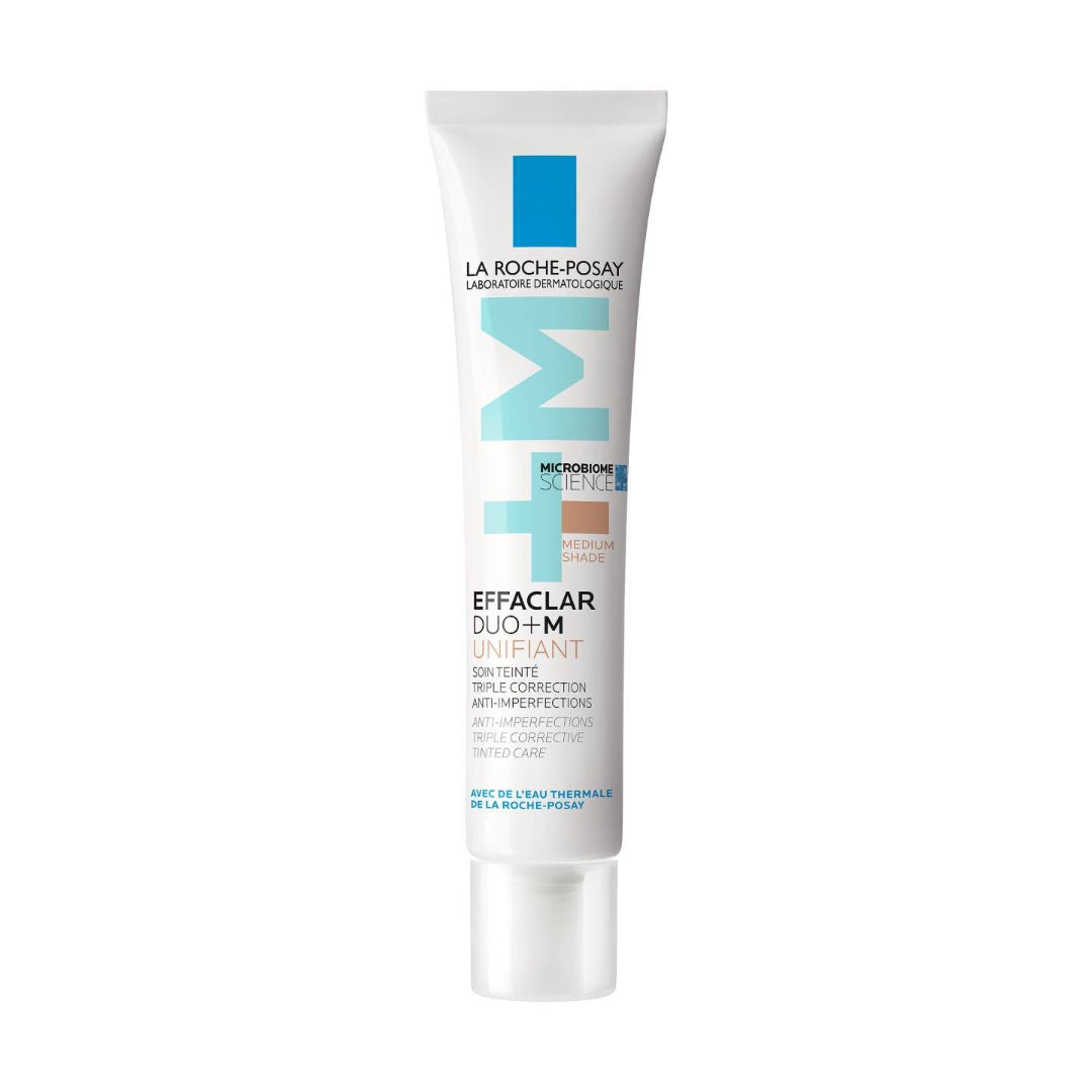 La Roche-Posay Effaclar Duo+M skincare tube on a white background