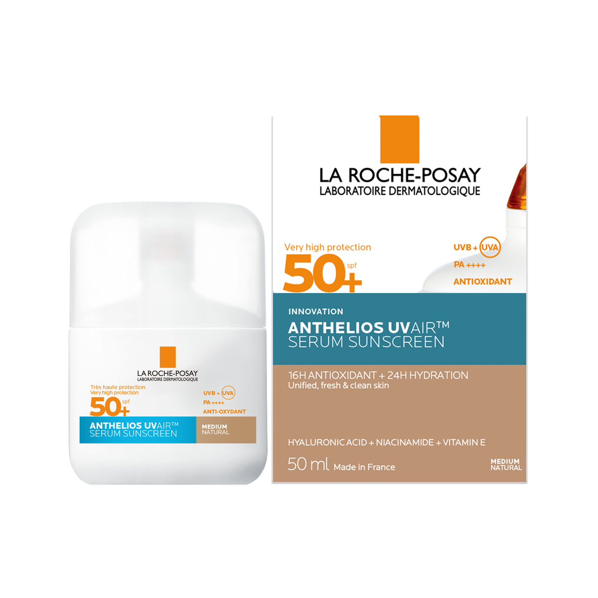 La Roche Posay Anthelios UVAIR Serum Sunscreen SPF50+ Medium, 50ml