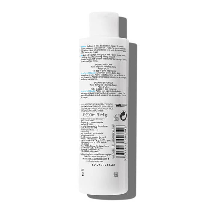 La Roche-Posay Toleriane Dermo Cleanser 200ml bottle reverse