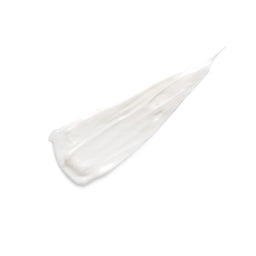 White cream or paint swatch on a white background