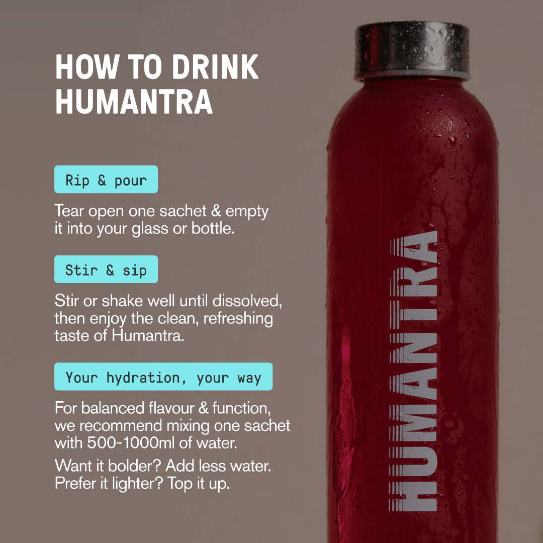 Humantra Black Cherry Electrolyte Powder, 20 Sachets
