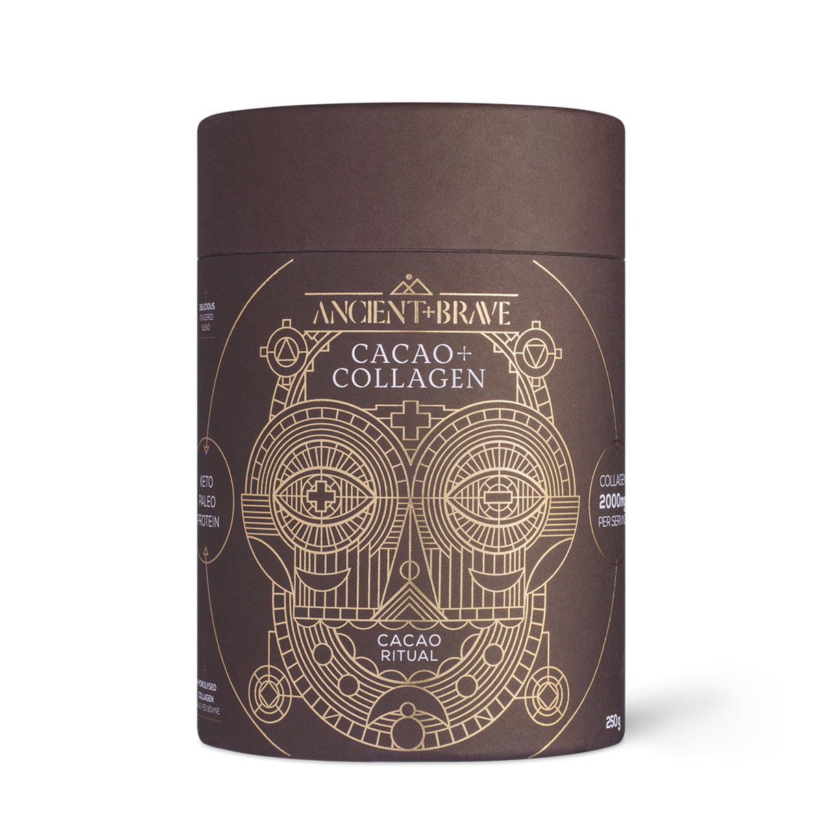 Ancient + Brave Cacao + Collagen Supplements Tub