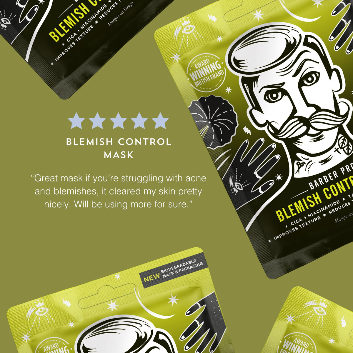 BARBER PRO Blemish Control Face Sheet Mask