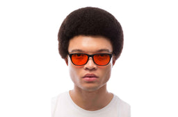 Man Wearing Morris Blue Light Blocking Glasses