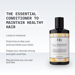 FUL All Rounder conditioner bottle with text on a light gray background
