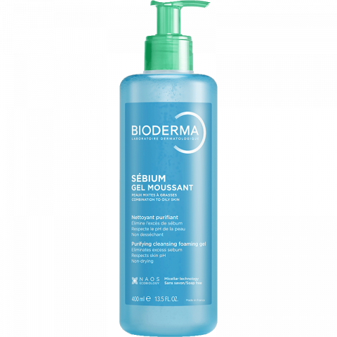 Bioderma Sébium Purifying Foaming Gel Oily to Blemish-Prone Skin 400ml