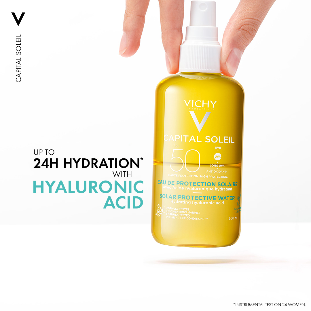 Vichy Capital Soleil Hydrating Sun Protection Water Spray SPF50 with Hyaluronic Acid 200ml
