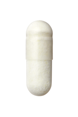 White cylindrical object on a white background