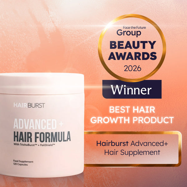 Hairburst advanced hair supplement winner of best hair growth product, Face the Future Beauty Awards 2026 