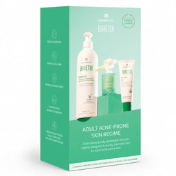 Biretix adult acne-prone skin regime packaging on a white background