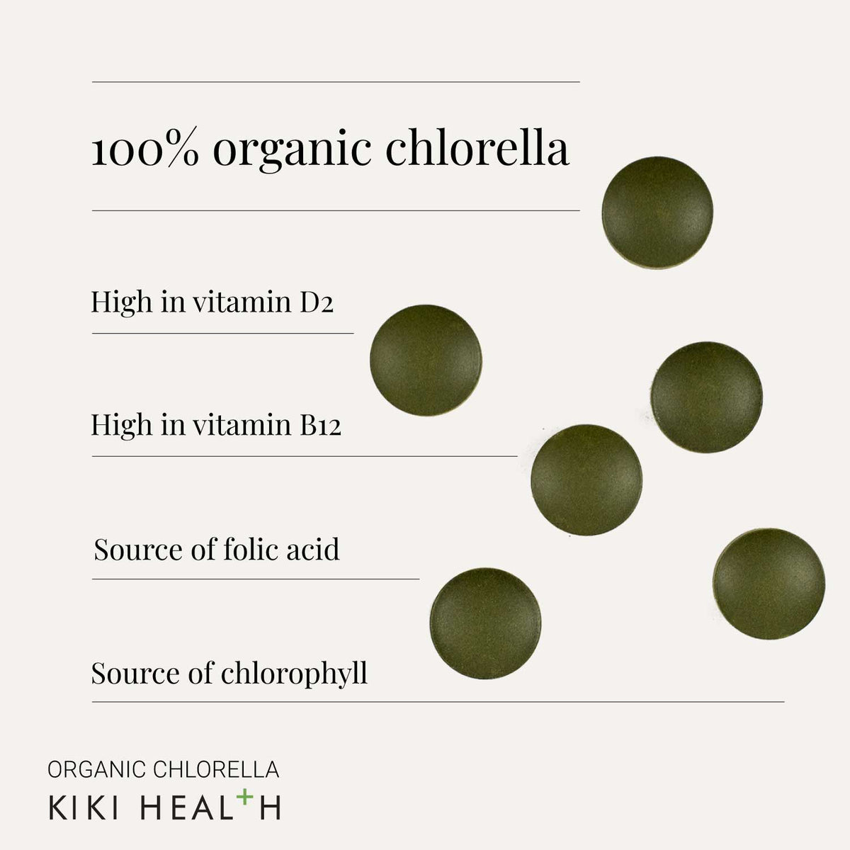 KIKI Health Organic Chlorella 200 Tablets