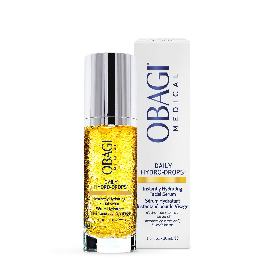 Obagi Daily Hydro-Drops facial serum bottle and packaging on a white background