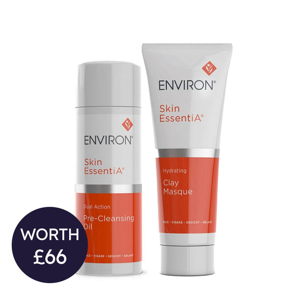 Environ Skin EssentiA (AVST) Pre-Cleansing Oil & Clay Masque Gentle Exfoliation Duo
