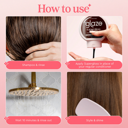 Glaze Supergloss Clear Conditioning Hair Gloss Cocoa Lights For Instant Shine 190ml