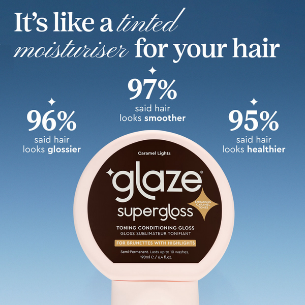 Glaze Supergloss Toning Conditioning Hair Gloss Caramel Lights For Instant Shine 190ml