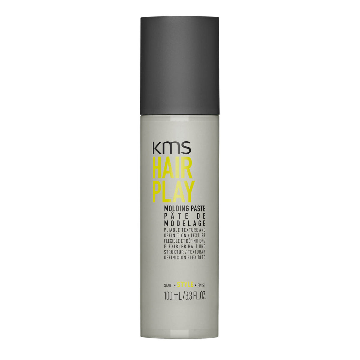 KMS Hair Play molding paste bottle on a white background