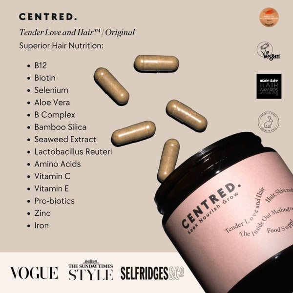 CENTRED Tender Love and Hair Supplement (60 Capsules)