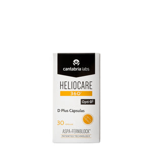 Heliocare 360 Opti-D Plus Capsulas packaging on a white background