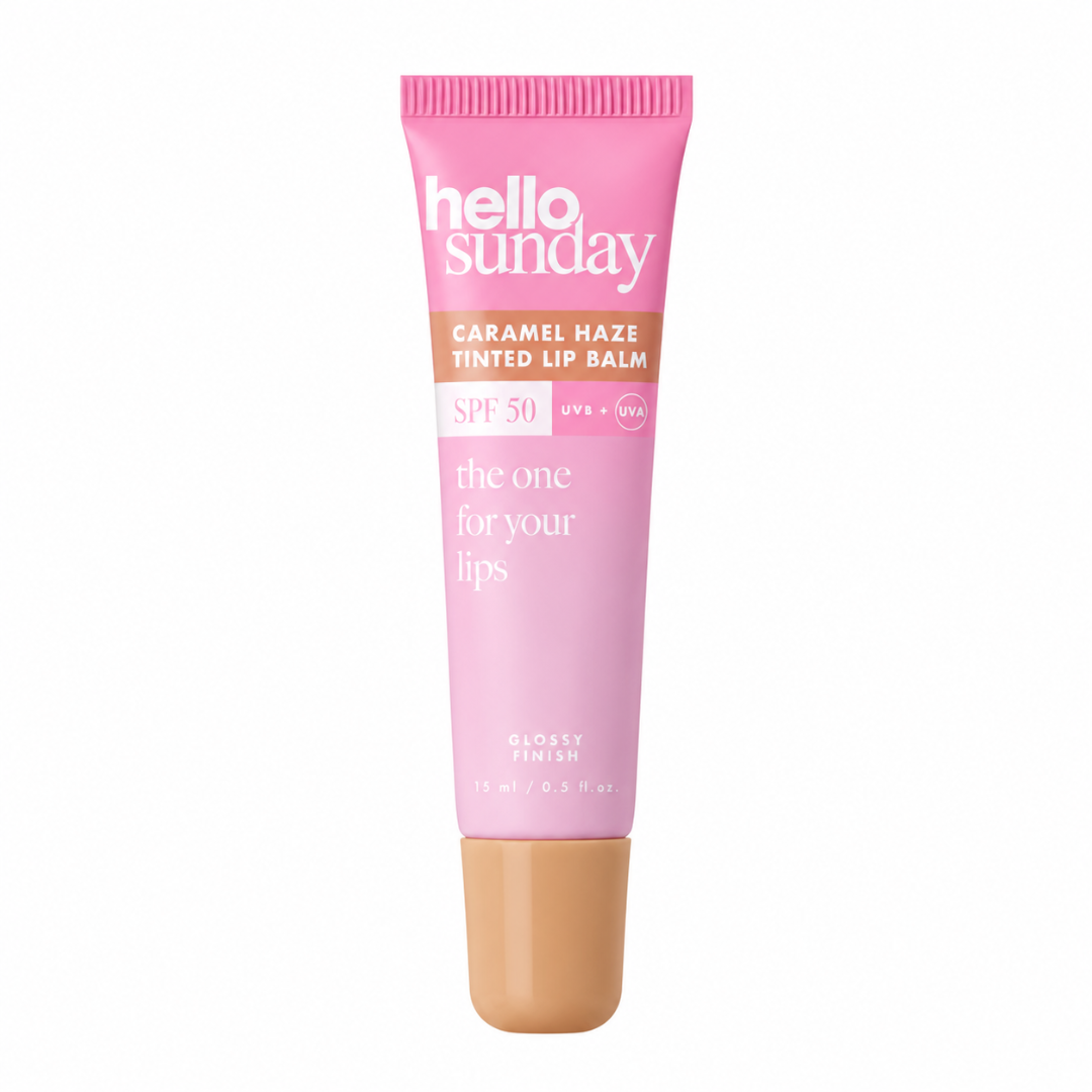 Hello Sunday The One For Your Lips Caramel Haze Tinted Lip Balm SPF50 With Shea Butter 15ml