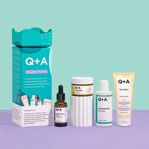 Q+A Holiday Heroes Skincare Gift Set